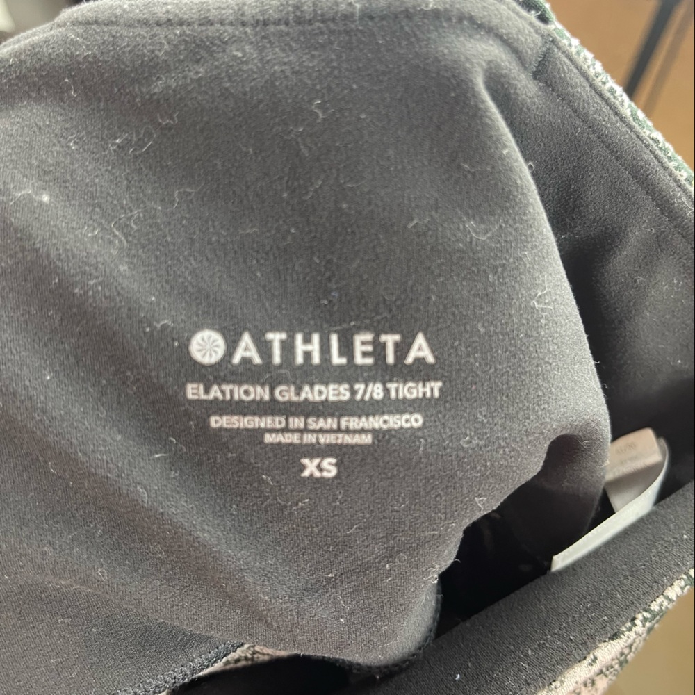 ATHLETA Elation Glades 7/8 High Rise Tight Legging Black Flagstone Size XS - Picture 12 of 12